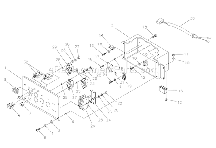 Page B Diagram and Parts List for 030381-0  Briggs and Stratton Generator